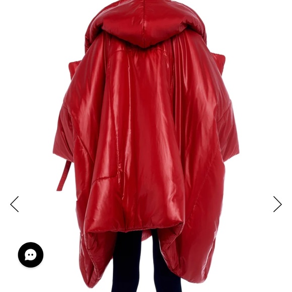 Norma Kamali red hooded sleeping bag coat NWT - Picture 2 of 5